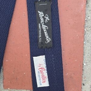 Vintage 1960s Cavalier Navy Blue Acrylic SKINNY SQUARE SHORT tie 2" x 51"